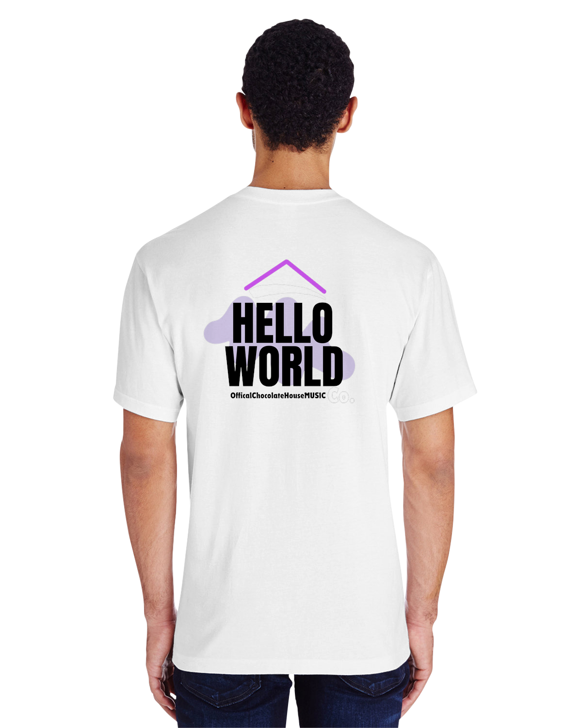 Hello Chocolate World (Mens Luxury Heavyweight Tee)