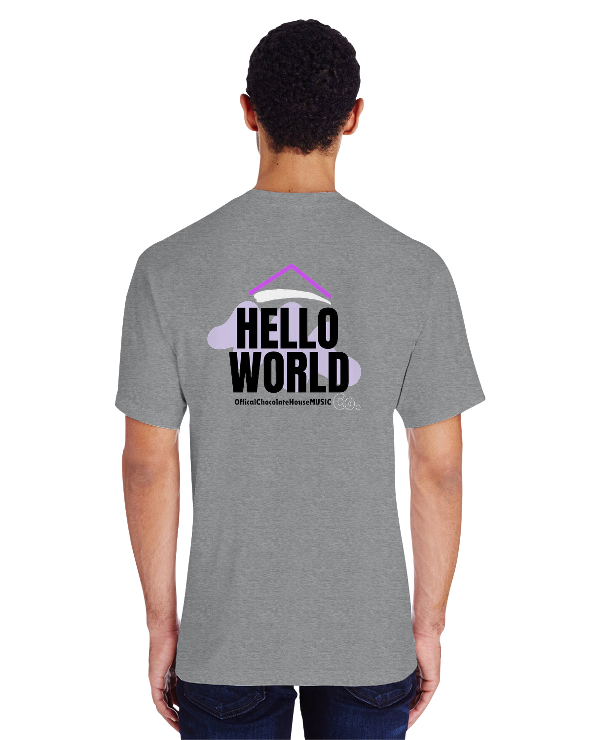 Hello Chocolate World (Mens Luxury Heavyweight Tee)